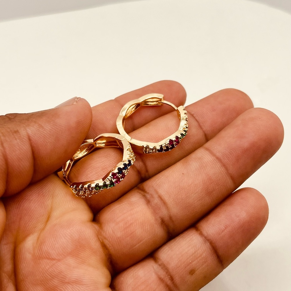 Gold filled earrings for women hoop design